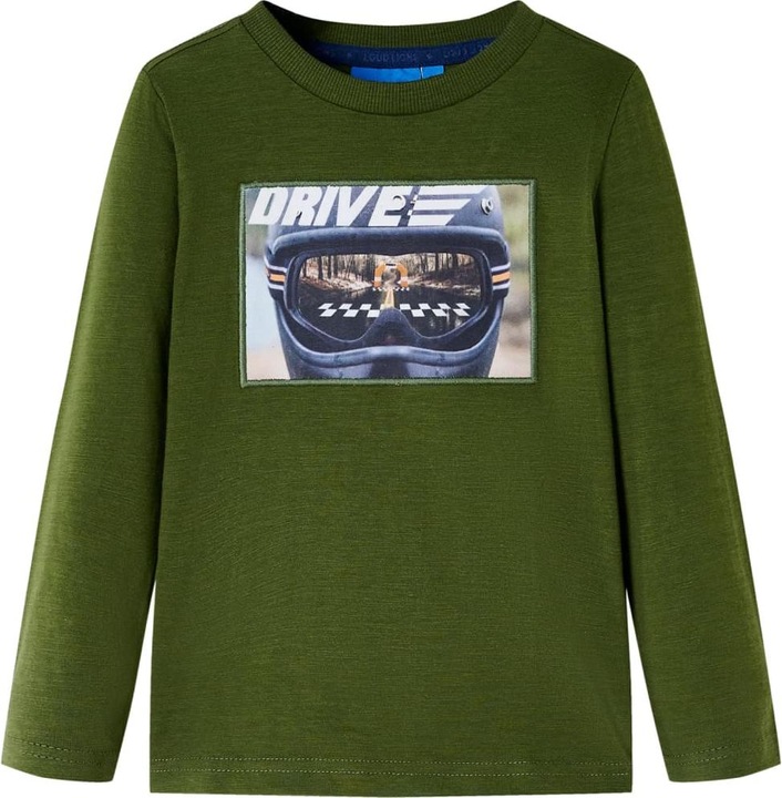 Produktbild VidaXL Kinder-Langarmshirt Dunkles Khaki 104,Material: 100 (104)