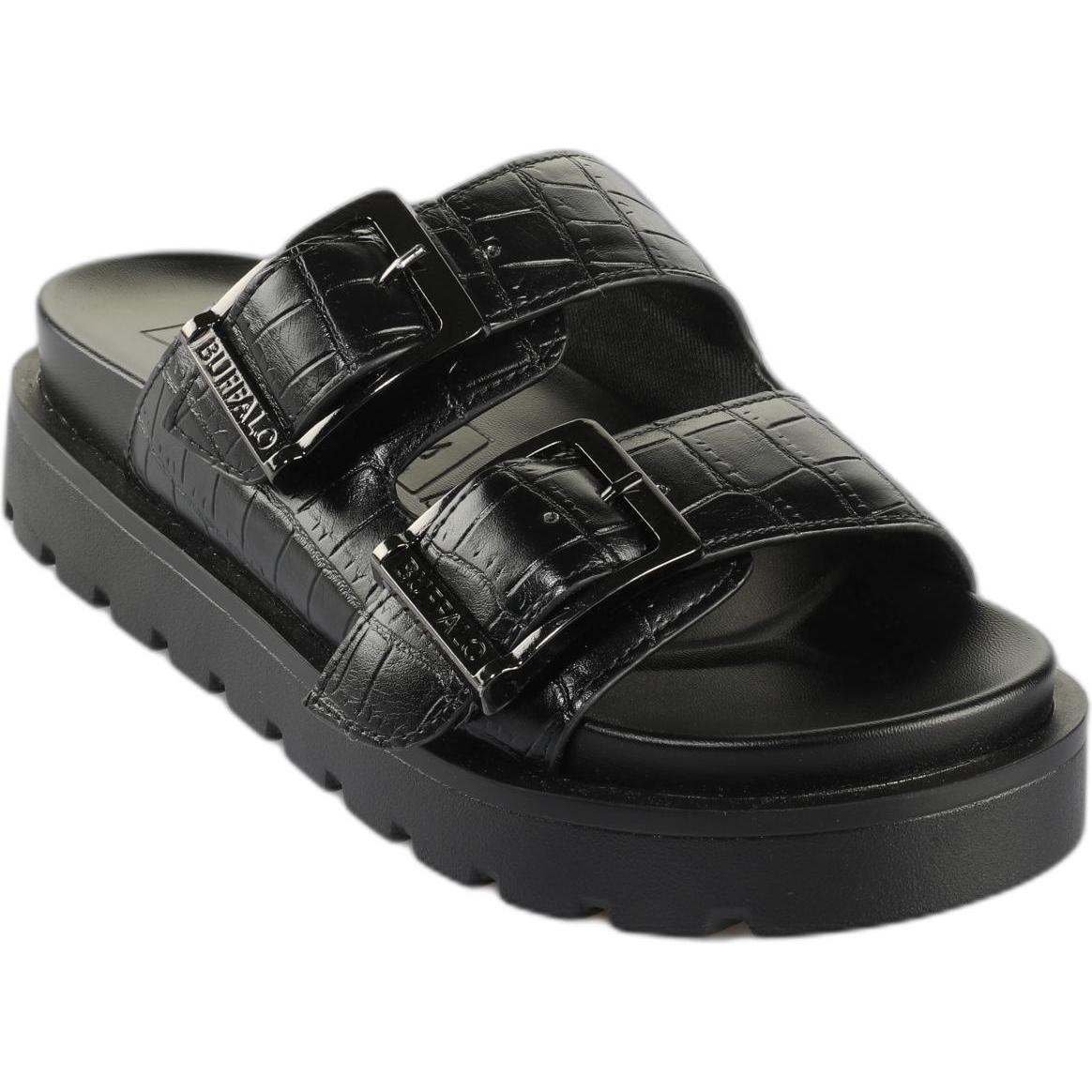 Buffalo, Damen, Hausschuhe, Raya Ari - Vegan Denim, Schwarz, (39)