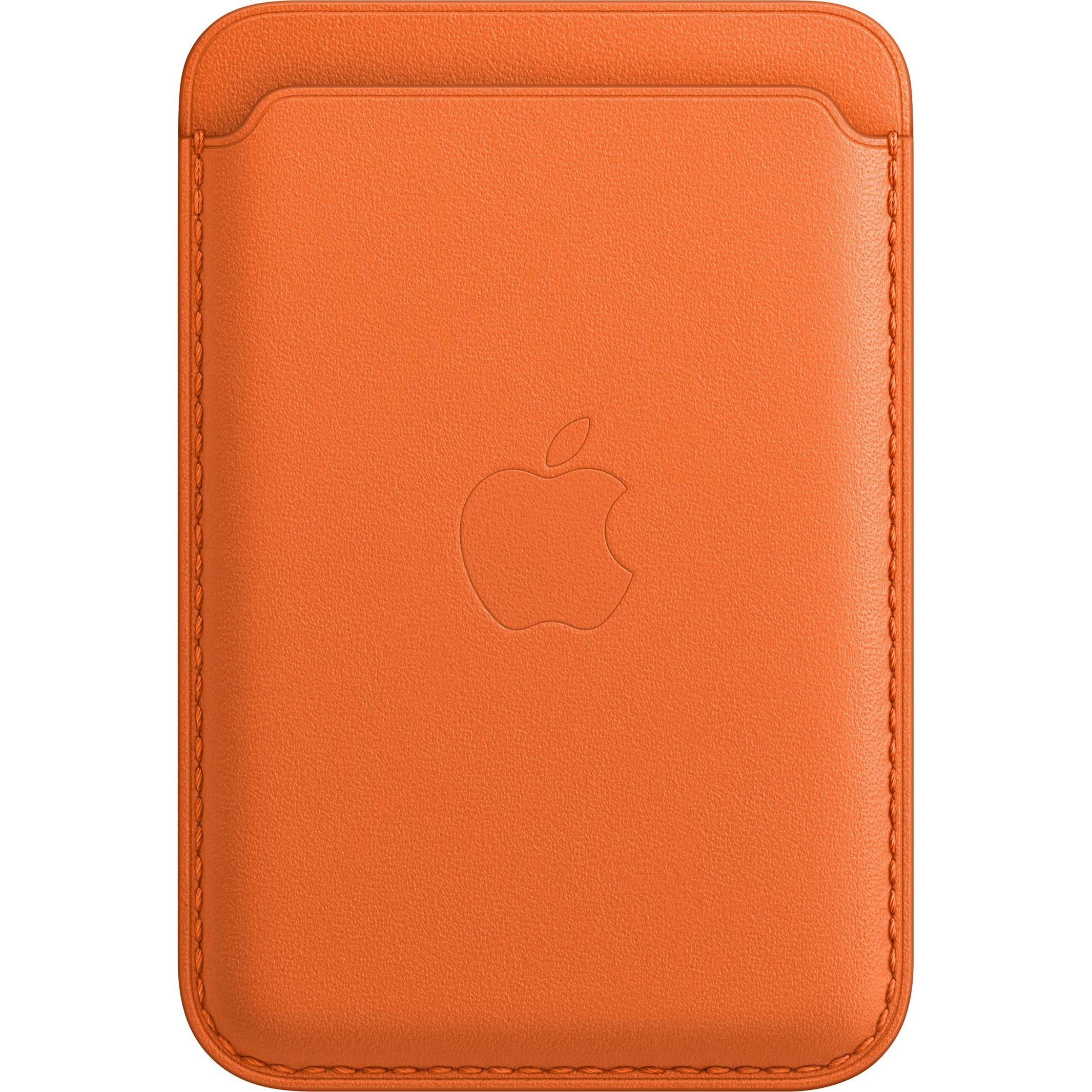 Apple iPhone-Leder-Geldbörse mit MagSafe - Orange (Apple iPhone 14, Apple iPhone 14 Pro, Apple iPhon