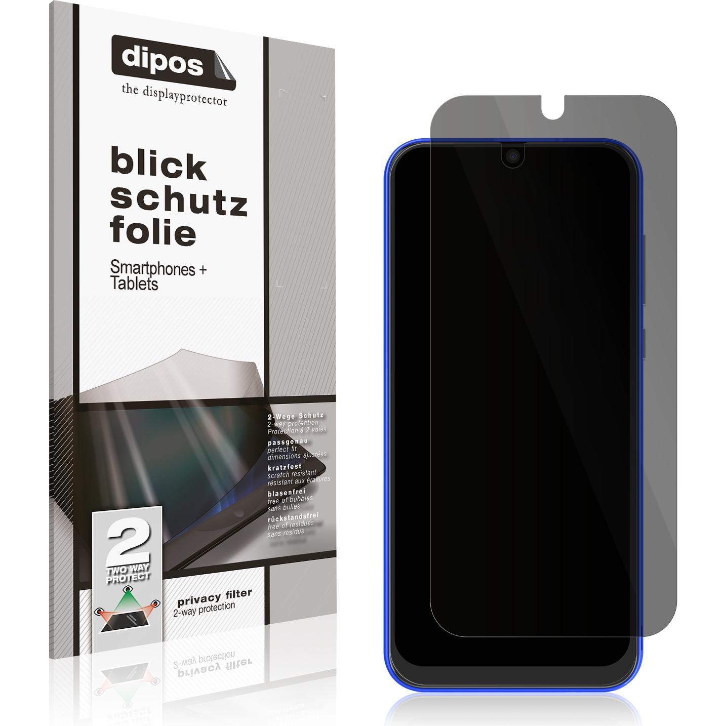 Dipos Blickschutzfolie 2-Way Anti-Shock (2 Stück, INOI A62 Lite), Smartphone Schutzfolie, Transparent