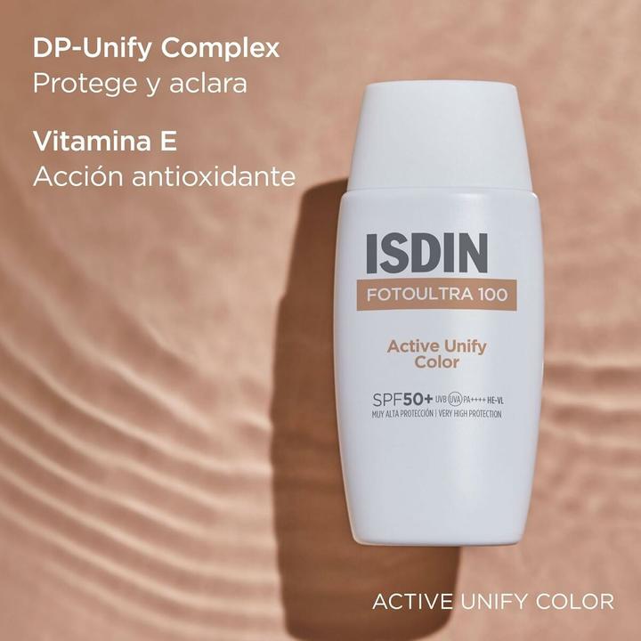 Actual product image Isdin Fotoultra 100 Active Unify Colour (Sun cream face, SPF 50+, 50 ml)