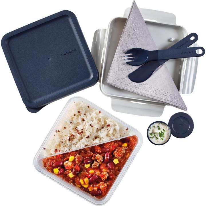 Image du produit Lock & Lock Lunchbox ToGo 1,2 l avec couverts et insert