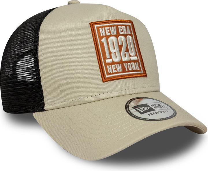 Produktbild New Era Adjustable A-Frame Trucker Cap - Brand Patch Stone