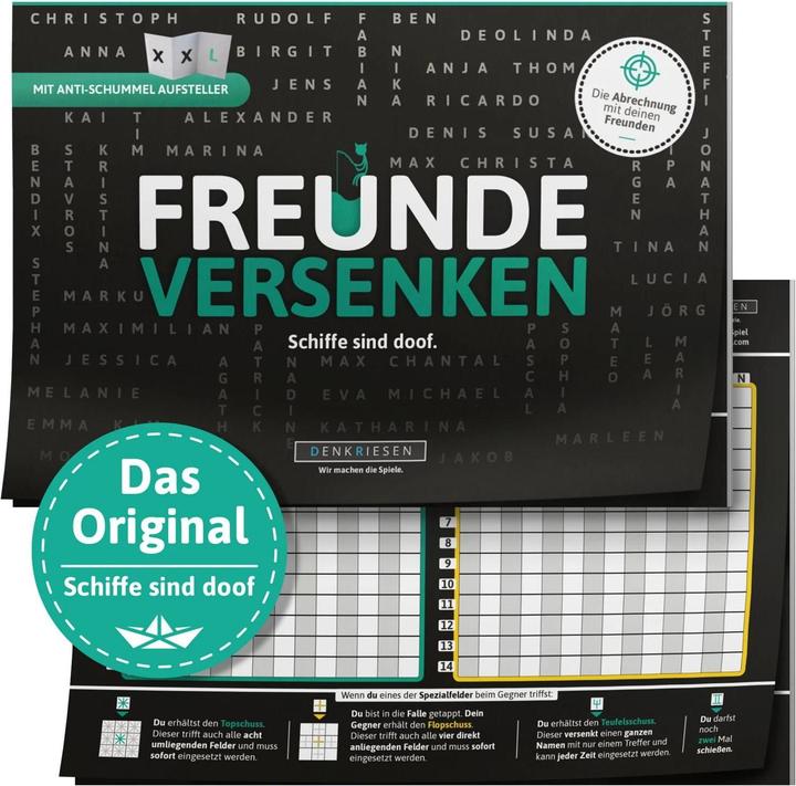 Produktbild Denkriesen Freunde Versenken (d) (Deutsch, 2 Spieler)