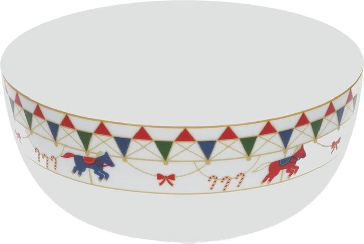 Actual product image Rose Tulipani Christmas carousel round salad bowl - 25 cm