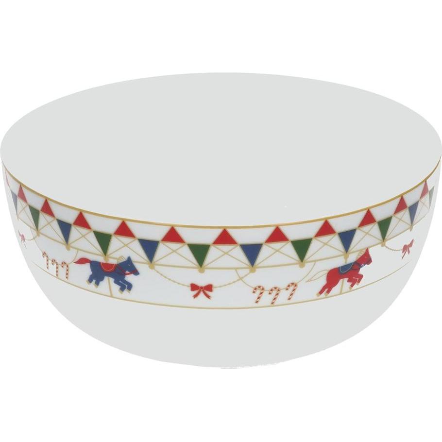 Rose Tulipani Weihnachtskarussell Runde Salatschüssel - 25 cm (R146200009)