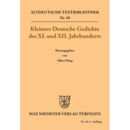 Kleinere Deutsche Gedichte des XI. und XII. Jahrhunderts, Fachbücher