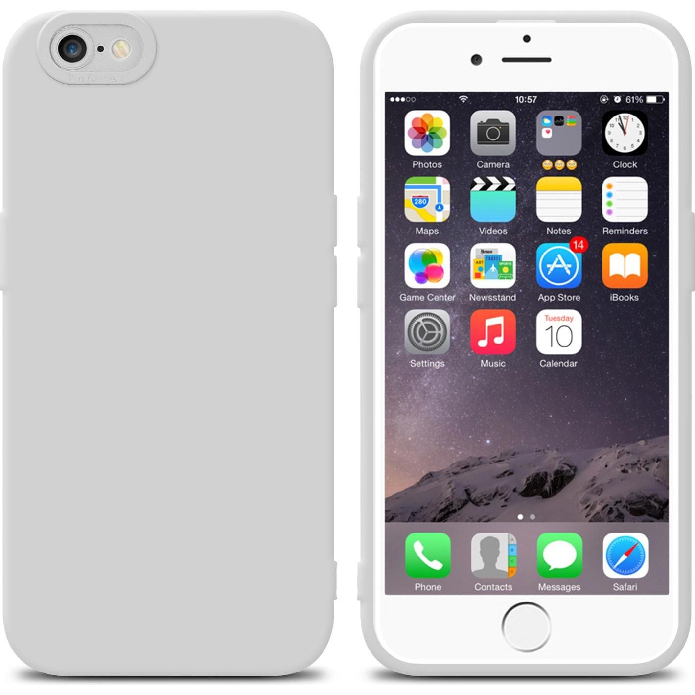 Thumbnail - Cadorabo Hülle für Apple iPhone 6 PLUS / 6S PLUS im TPU Fluid LM162 Style (Apple iPhone 6 Plus), Smartphone Hülle, Weiss