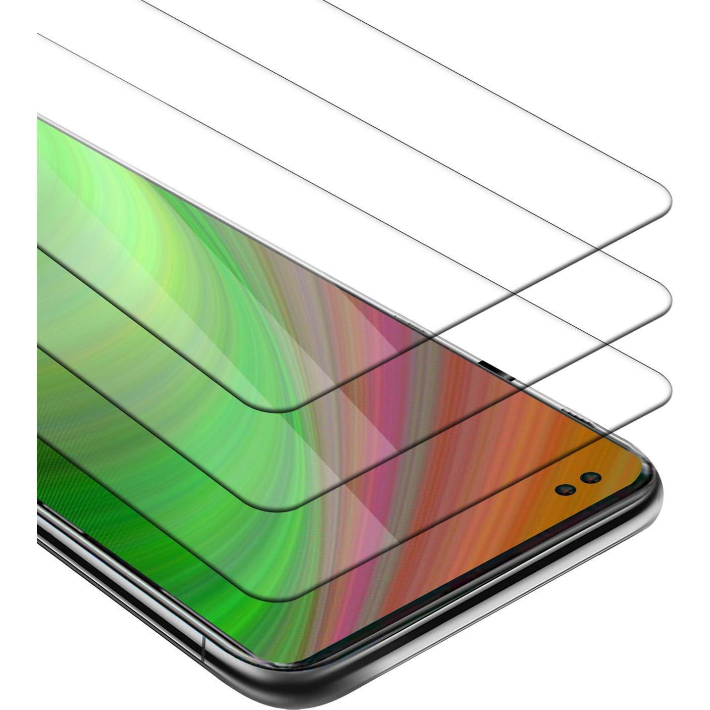 Cadorabo Displayschutzglas (3 Stück, Motorola Moto G5 Plus), Smartphone Schutzfolie, Transparent