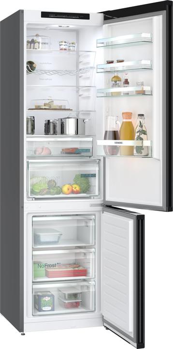 Produktbild Siemens iQ300, free-standing fridge-freezer with freezer at bottom, 203 x 60 cm, BlackSteel, KG39N2XAG (363 l)