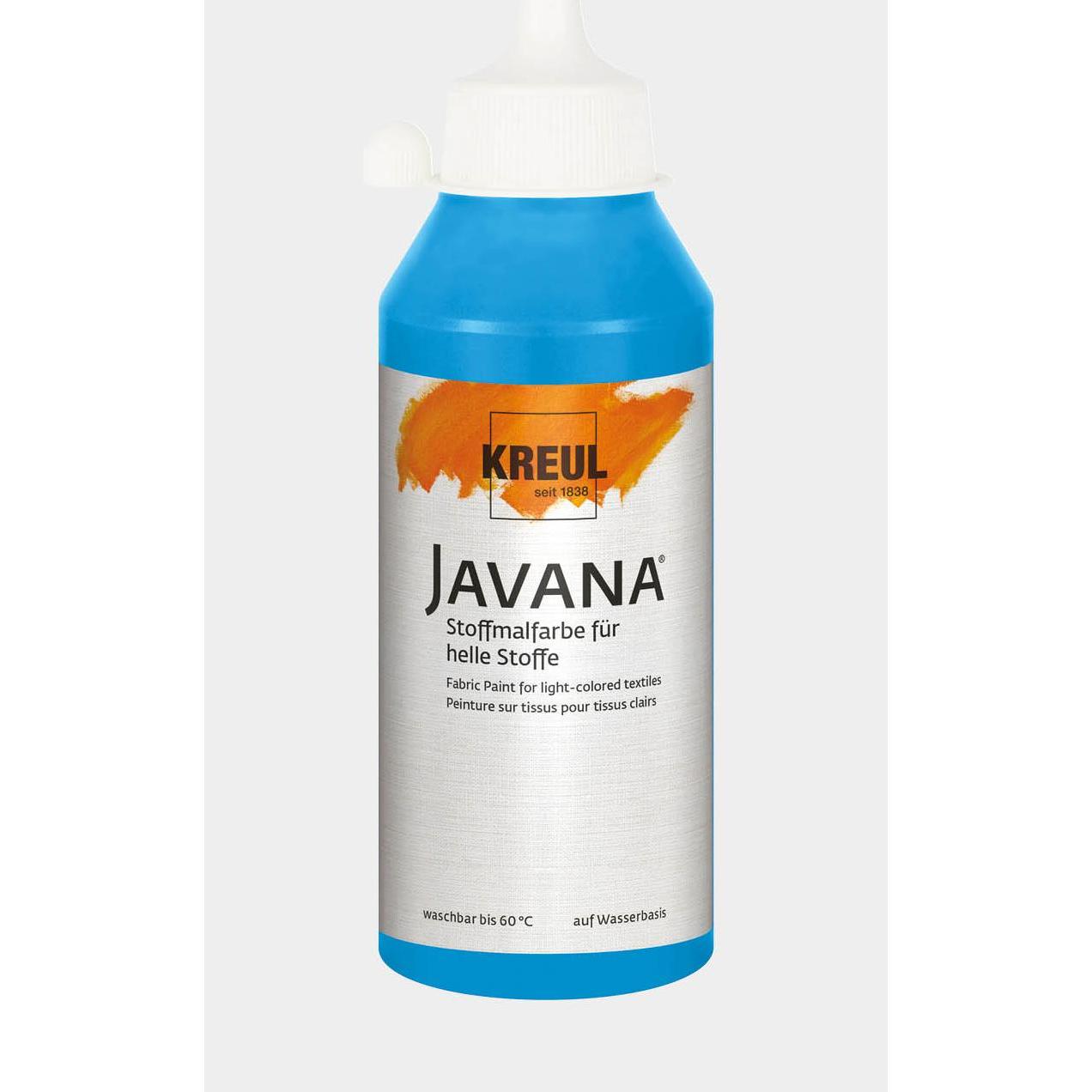 Thumbnail - Kreul, Künstlerfarbe + Bastelfarbe, Javana Stoffmalfarbe für helle Stoffe, 250 ml (Azurblau, 250 ml)