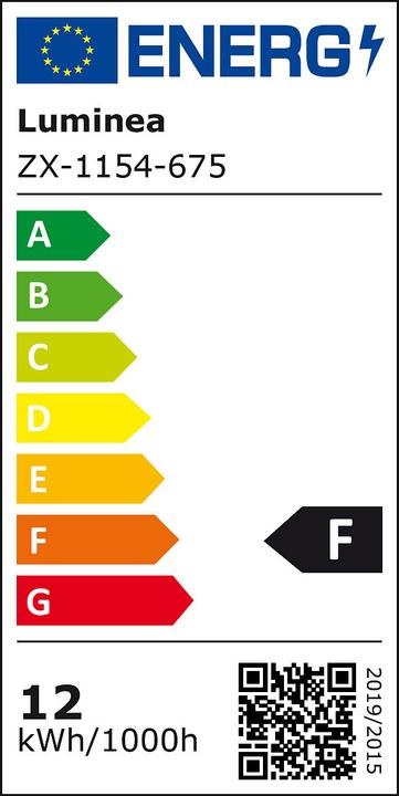 Energie-Label Luminea 2er-Set LED-Lampen (E27, 12 W, 1.15 lm, 2 x, F)