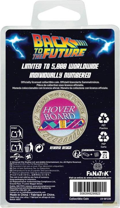 Actual product image Fanattik Zurück in die Zukunft Sammelmünze Hoverboard Limited Edition