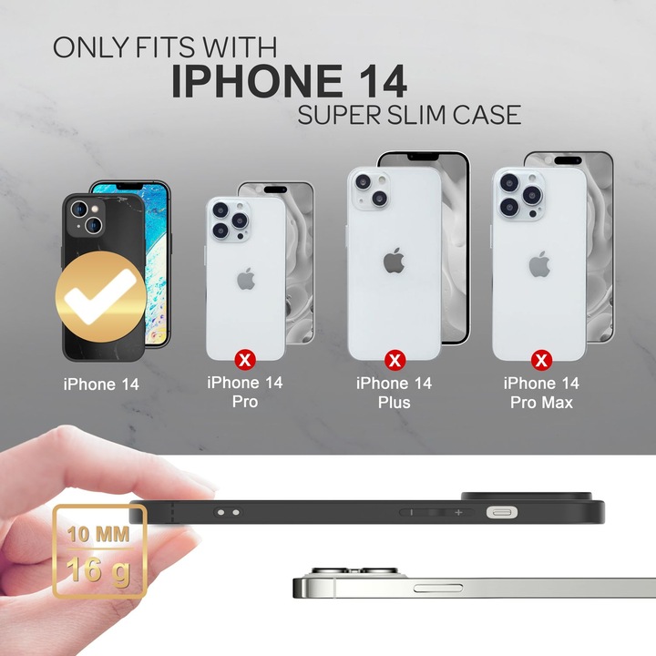 Immagine prodotto Nalia Copertura in vetro temperato effetto marmo (Apple iPhone 14)