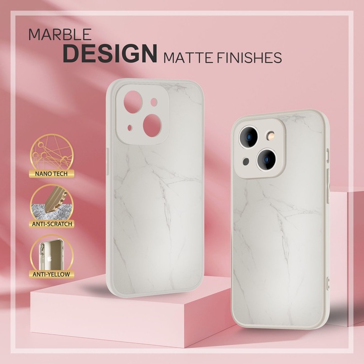 Immagine prodotto Nalia Copertura in vetro temperato effetto marmo (Apple iPhone 14)
