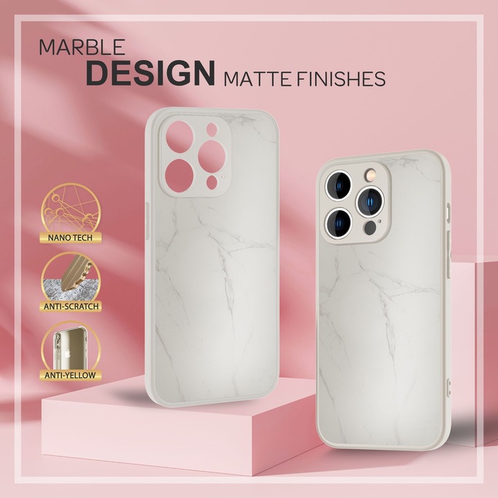 Immagine prodotto Nalia Copertura in vetro temperato effetto marmo (Apple iPhone 14 Pro)