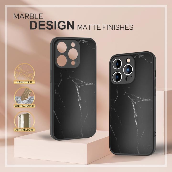 Produktbild Nalia Hartglas Hülle Marmoroptik (Apple iPhone 14 Pro)