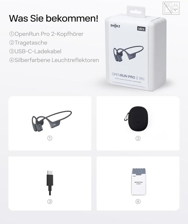 Produktbild Shokz Open-Ear Sportkopfhörer mit Knochenschall-Technologie (ANC, 12 h, Kabellos)