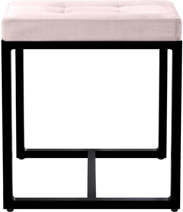Actual product image CLP Barci stool with upholstery and black iron frame