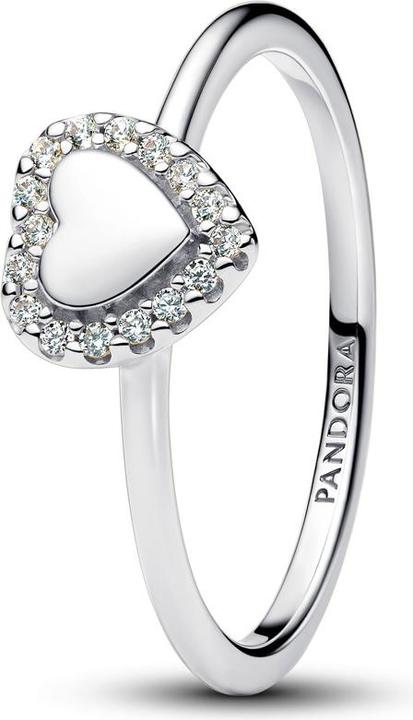 Pandora Engravable Heart Halo Ring