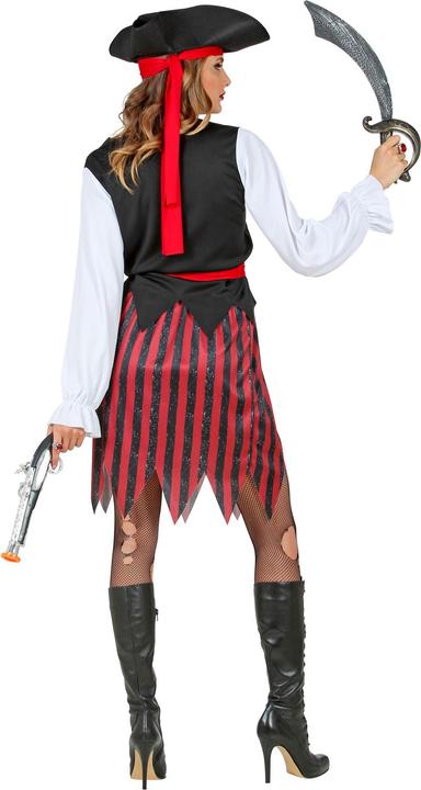 Produktbild Widmann Piratin der Karibik Bluse mit Weste, Rock, Gürtel, Stirnband, Hut (XL)