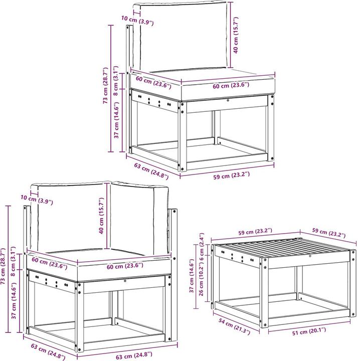 Produktbild vidaXL Outdoor-Sofa