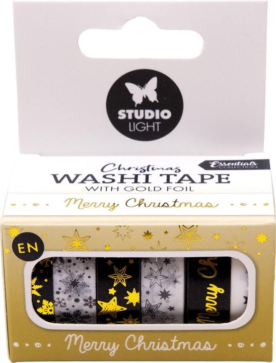 Immagine prodotto art by marlene Washi tape Black/white Gold Essentials