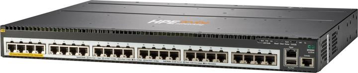 Produktbild HPE E Aruba Switch, 24 Smart Rate Ports, 1 Slot, PoE+, Layer 3, 10 Chassis Backplane Stacking, S (24 Ports)