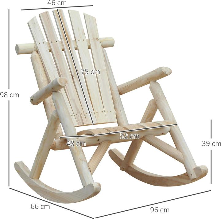 Immagine prodotto Outsunny Sedia a dondolo