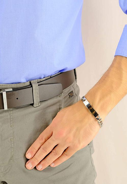 Immagine prodotto Muau Bracciale con badge (19 cm, Argento 925)