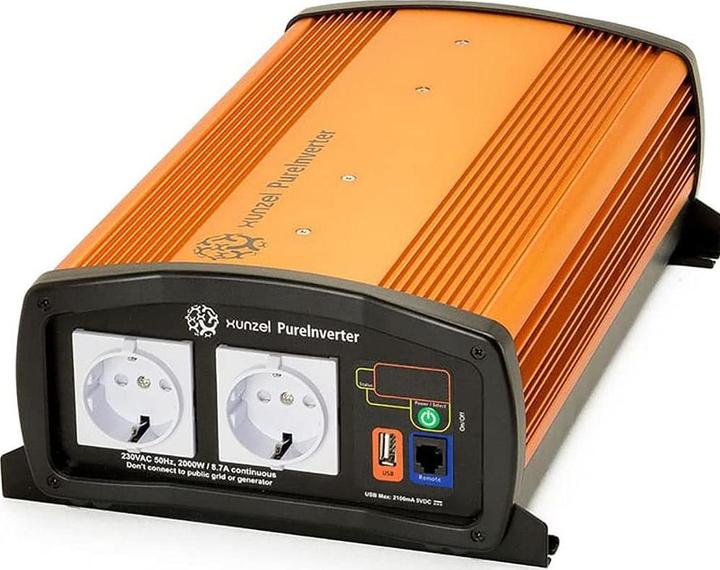 Actual product image Xunzel Inverter XJ2000,12V DC/230V AC - 2000W, USB
