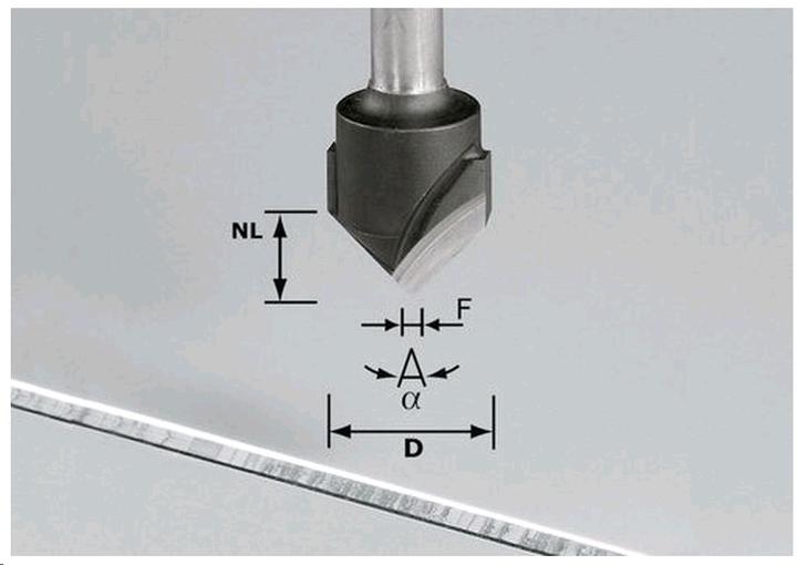 Produktbild Festool V-Nutfräser HW S8 D18-90°/Alu