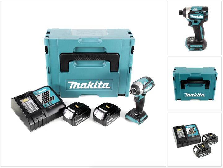 Image du produit Makita DTD 154 RFJ 18 V Li-Ion Visseuse à chocs sans fil avec boîtier MakPac + 2x Batteries BL1830 3