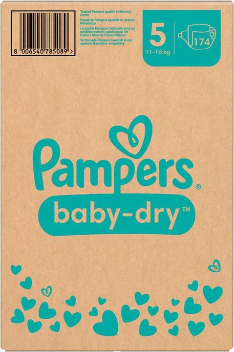 Productafbeelding Pampers Baby-Dry (Gr. 5, Maandelijks pakket, 174 Stuk)