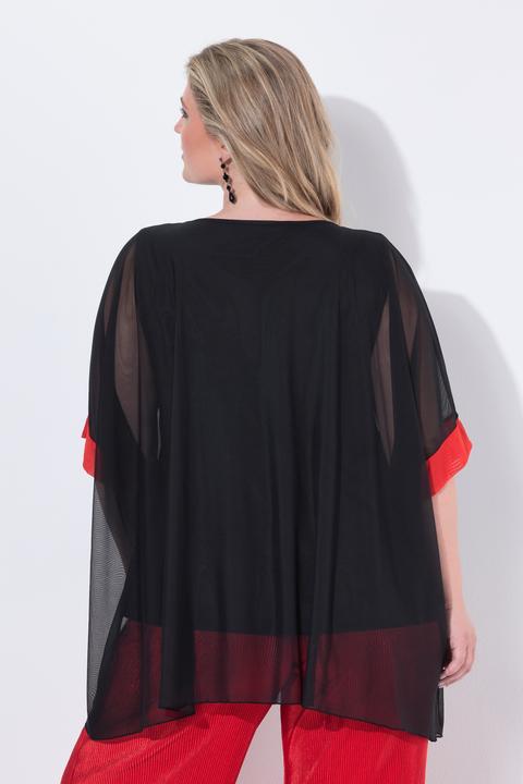 Immagine prodotto Miamoda Blusa di mesh dal taglio oversize con applicazioni e top di jersey coprente (54)
