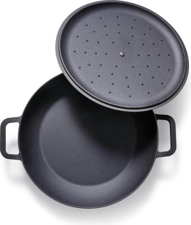 Immagine prodotto Skottsberg Pentola in ghisa da 31,5 cm (Padella grill, Padella per friggere, Pirofila + casseruola, Ghisa, 31.50 x 6 cm)