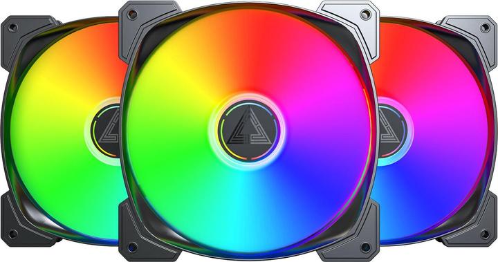 Produktbild Montech HP140 ARGB PWM 3 in 1 Pack Black (140 mm, 3 x)