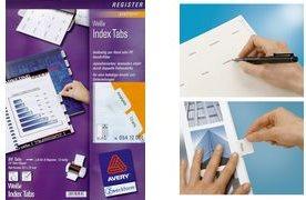 Produktbild Avery Dennison Onglets adh‚sifs personnalisables, A4, assorti