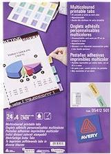 Produktbild Avery Dennison Onglets adh‚sifs personnalisables, A4, assorti