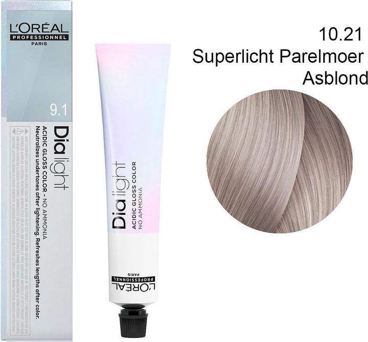 Produktbild L'Oréal Professionnel Dia Light (10.21 Milkshake Eissorbet, 10,21 milkshake perlmutt silver, Blond)