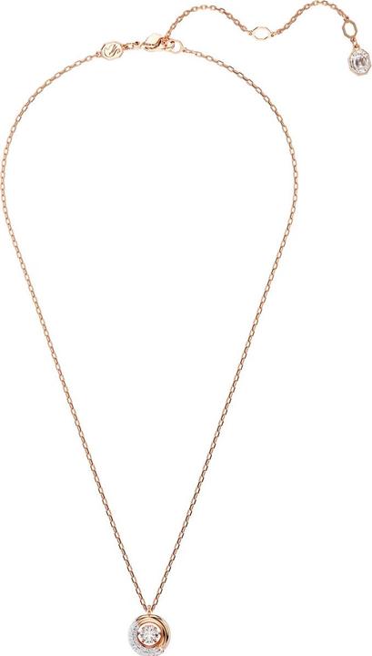 Produktbild Swarovski Dextera Halskette Rundschliff Weiss Roségold (Swarovski Metall, 38 cm)