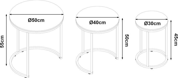 Produktbild En.Casa Bornholm (50 x 40 x 30 cm, 45 x 30 x 30 cm, 55 x 50 x 30 cm)