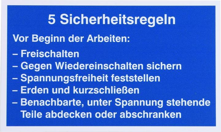 Nutritional values and ingredients Dehn WuH sign 5 safety rules 700057