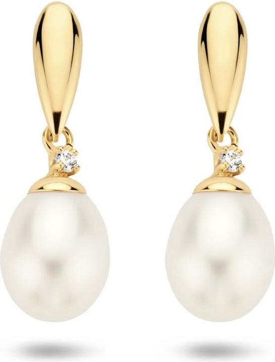 Image du produit Marie Celeste Earparts Perlen und Zirkonia - 7,5 - Gold (Perle d'eau douce et zirconium)