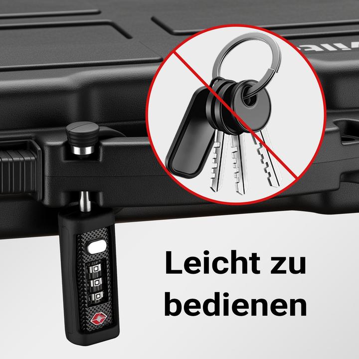 Immagine prodotto Wiltec Waffenkoffer Zahlenschloss Kofferschloss Gewehrkoffer Vorhängeschloss