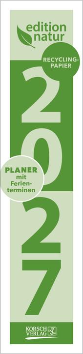 Produktbild StreifenplanerCompactDunkelgrün2027ausRecyclingpapier