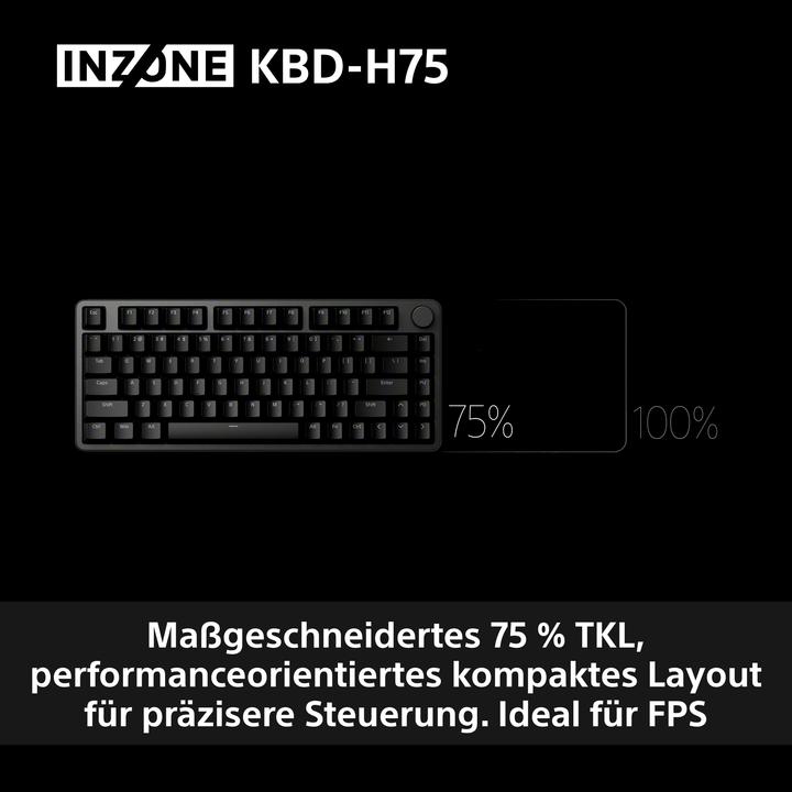 Actual product image Sony Inzone KBD-H75 (DE, Cable)