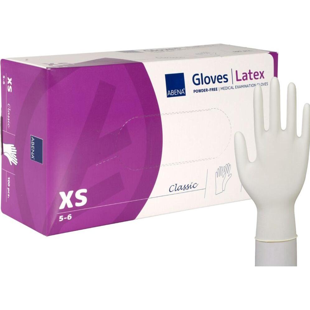 Abena, Guanti di sicurezza, Examination gloves, Classic, XS, nature, latex, powder free (XS)