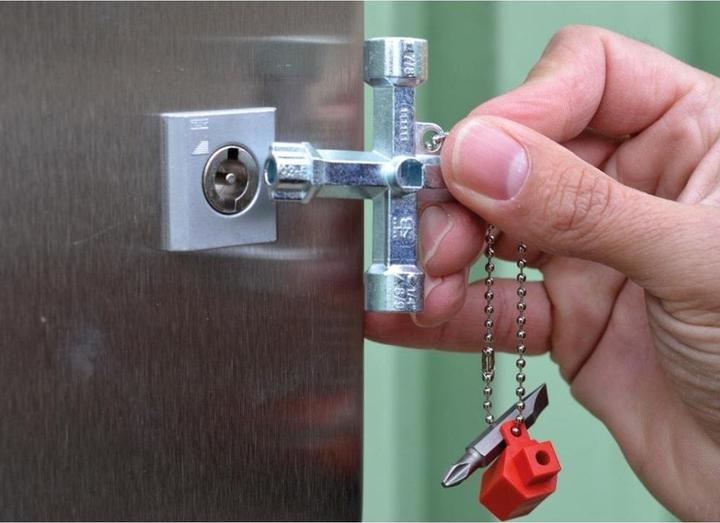 Produktbild HP Autozubehör Schaltschrankschlüssel Doublehead Key 11 Funktionen mit Bitadapter