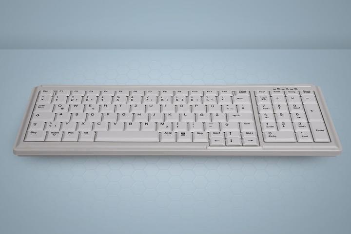 Actual product image Active Key Industry 4.0 Compact Notebook Style Keyboard with NumPad USB Light Grey (DE, Cable)